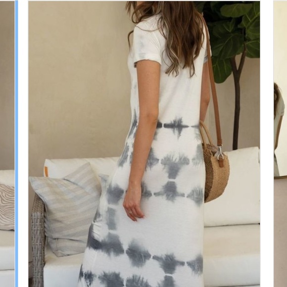 V neck tye dye t shirt dress - Picture 2 of 2